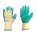 Bucket of Extra Large, Green Latex Coated Work Gloves